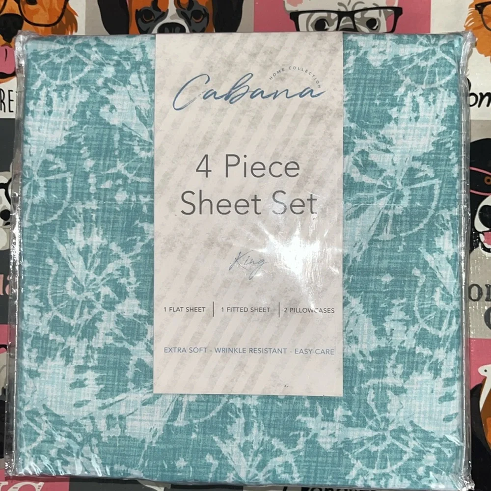 - Cabana 4 Piece KING Sheet Set